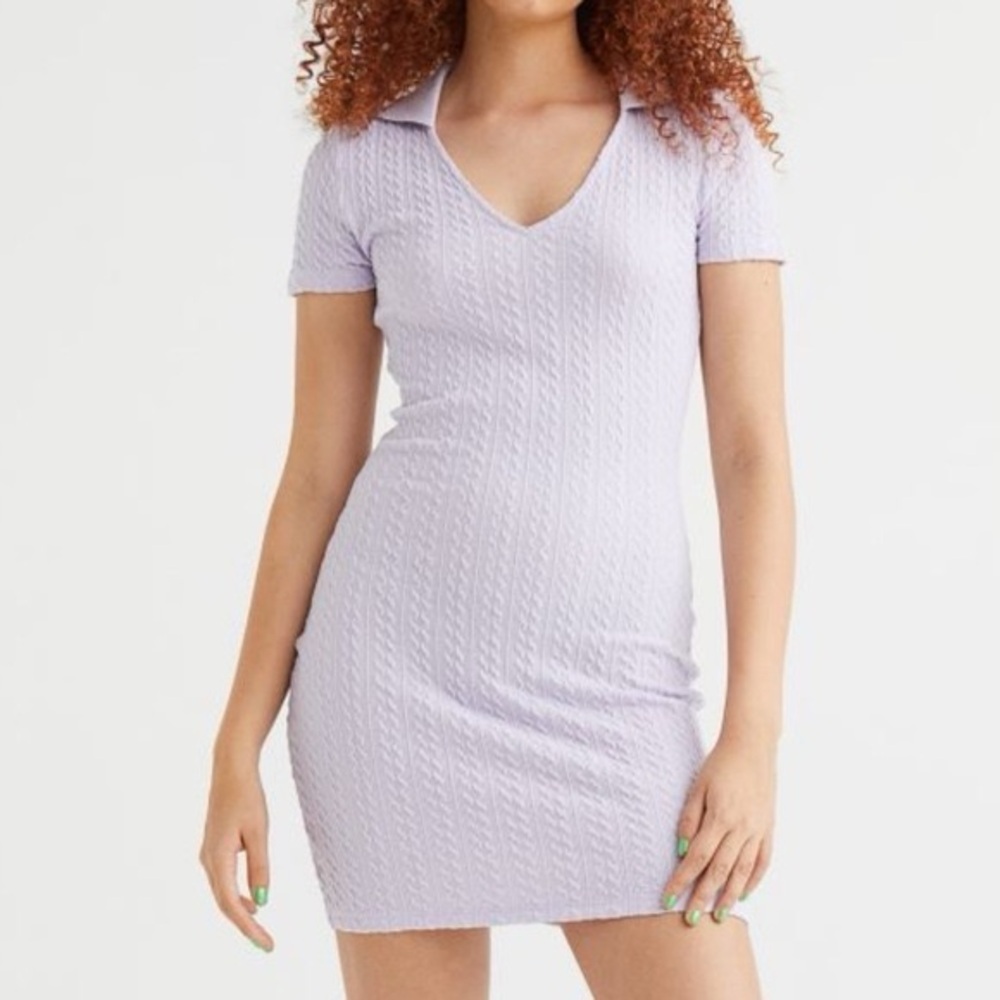 H&M Divided Light Purple Knit Bodycon Dress – Size M